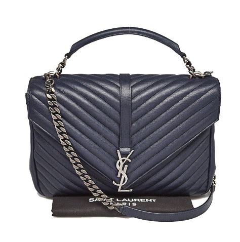 navy blue ysl bag|navy blue shoulder bags.